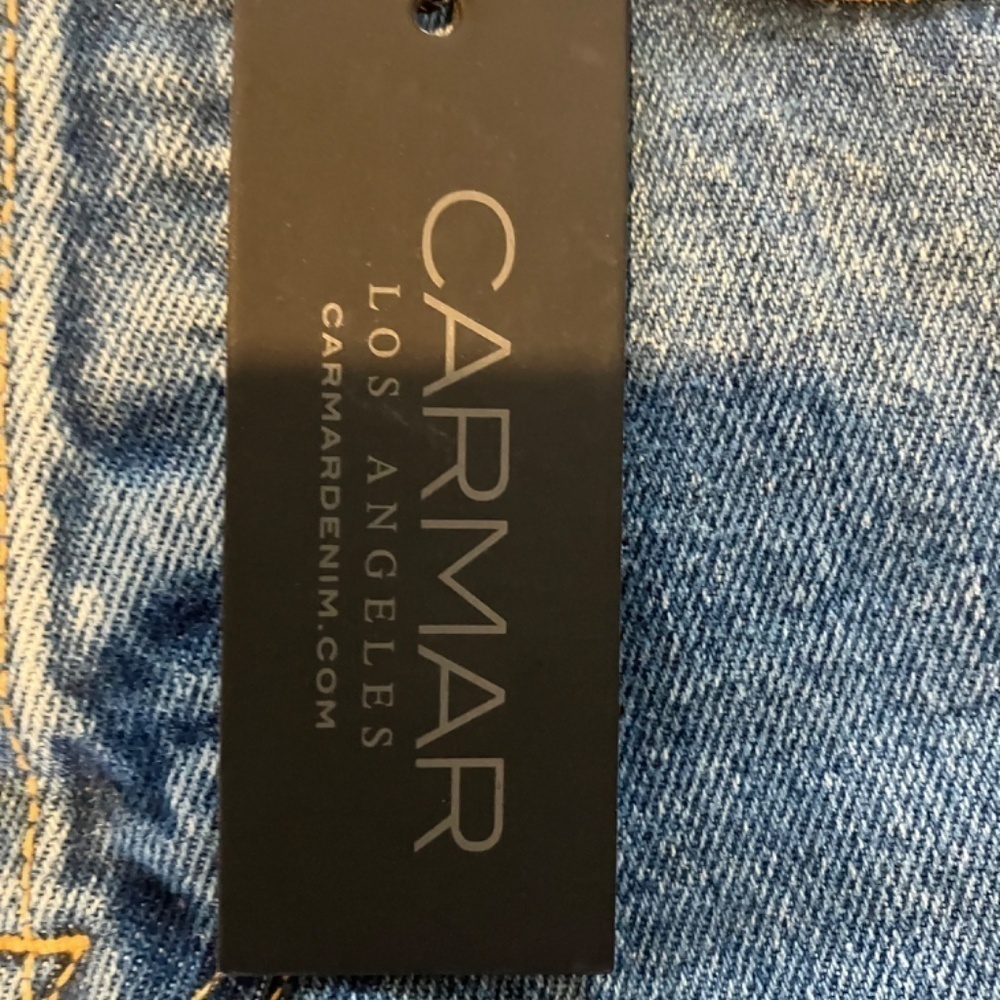 NWT Carmar Emelia Button Fly Distressed Jeans NWT Non-Stretch size 25 - Picture 5 of 6